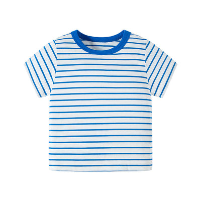 Playera a Rayas de Manga Corta para Niño - Ropa Casual Cómoda - Image 4