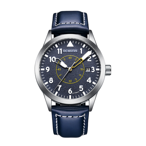 Reloj Automático de Hombre con Correa de Cuero, Resistente al Agua y Esfera Luminosa - Image 8