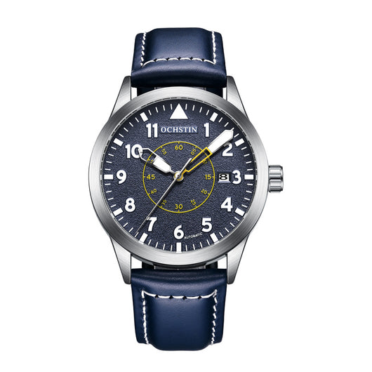 Reloj Automático de Hombre con Correa de Cuero, Resistente al Agua y Esfera Luminosa - Image 8