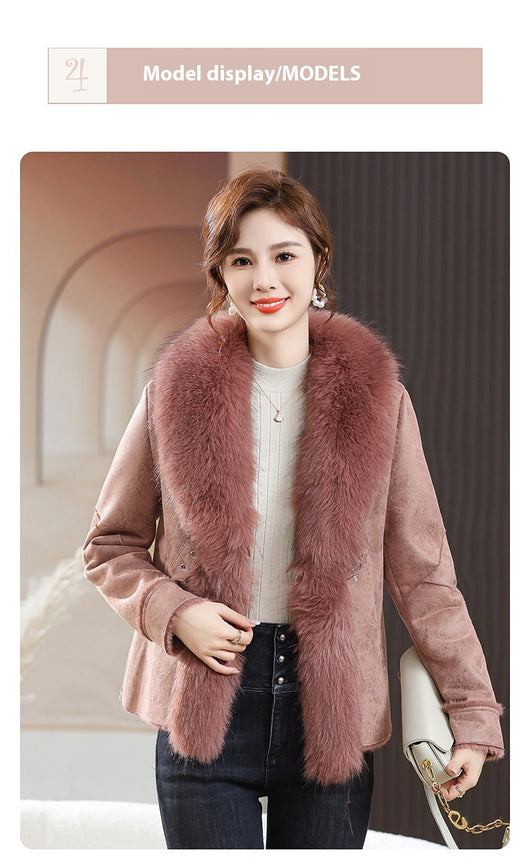Abrigo Corto para Mujer con Cuello de Piel - Elegancia Invernal - Image 22