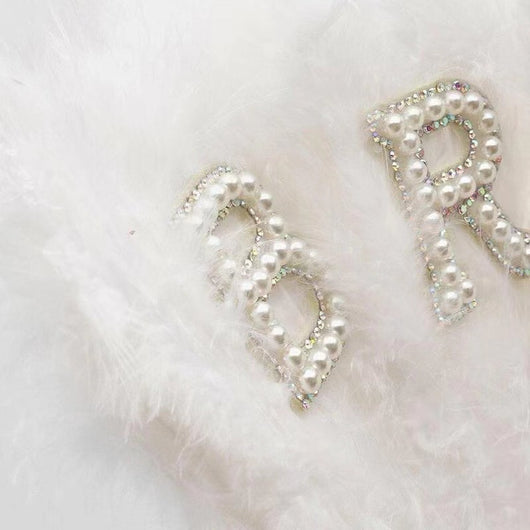 Abanico de Plumas Blanco Perla para Novia - Image 8