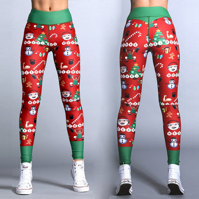 Leggings Deportivos Navideños de Cintura Alta para Yoga y Fitness - Image 13