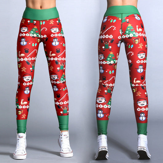 Leggings Deportivos Navideños de Cintura Alta para Yoga y Fitness - Image 13