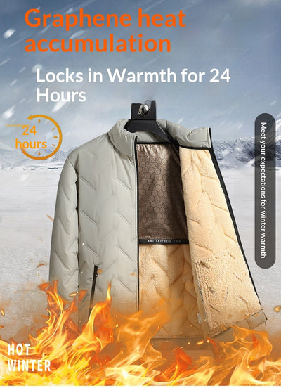 Abrigo de Algodón Acolchado con Forro Polar para Hombre - Image 20