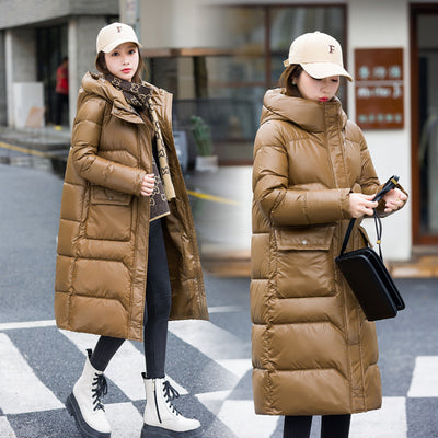Abrigo Largo de Invierno Estilo Coreano para Mujer