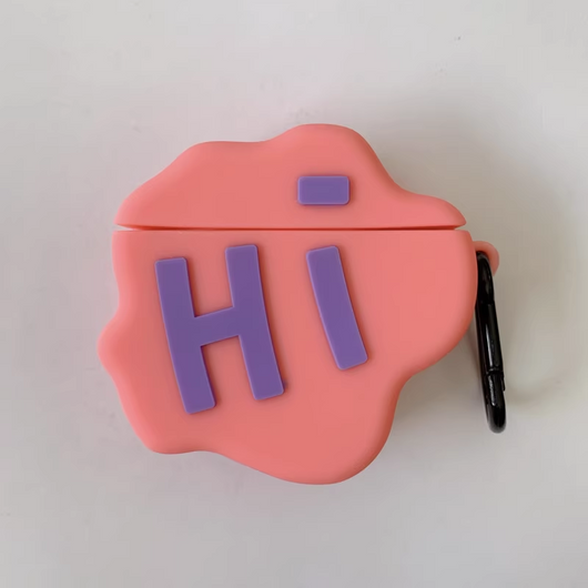 Funda AirPods 2 de Silicona Suave - Diseño 3D Cloud Letter HI BYE - Image 20