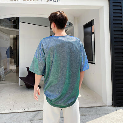 Playera Hombre Efecto Degradado con Lentejuelas Cambia Color Polarizado - Image 10