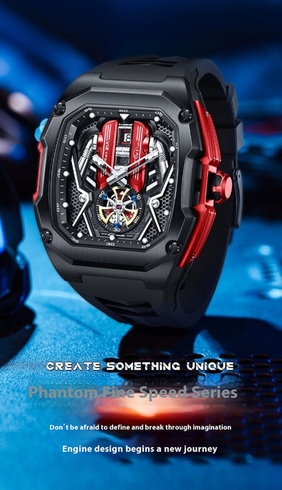 Reloj Tonneau de Lujo Hueco 3D con Luminiscencia y Resistencia al Agua - Image 14