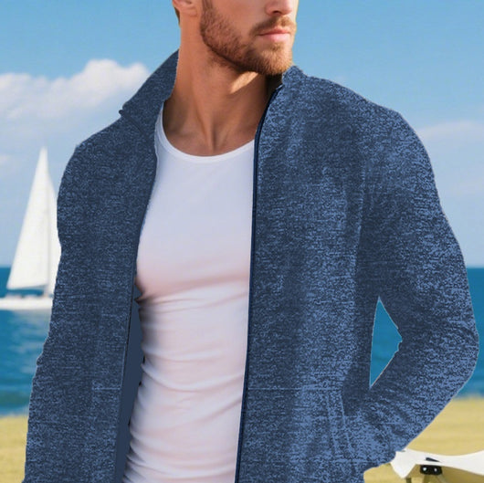 Chaqueta Polar con Cierre Frontal para Hombre Talla Grande