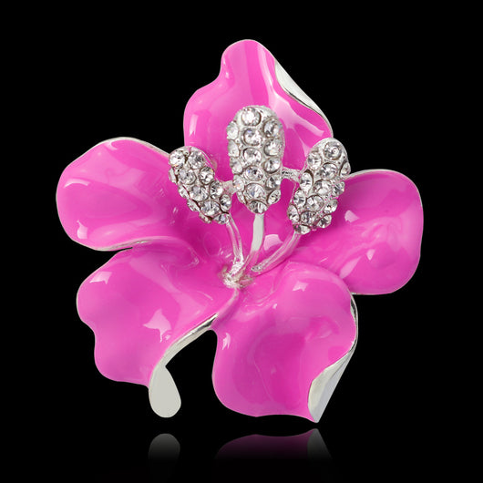 Broche Vintage Rosa Floral Elegante