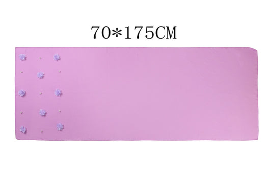 Pañuelo Artesanal de Gasa Perlada con Flores Bordadas y Cuentas - Image 16