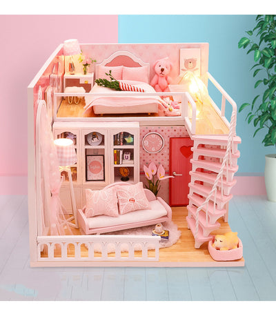 Casita de Felicidad Estable - Casa de Muñecas Miniatura Armada a Mano en Madera - Image 12
