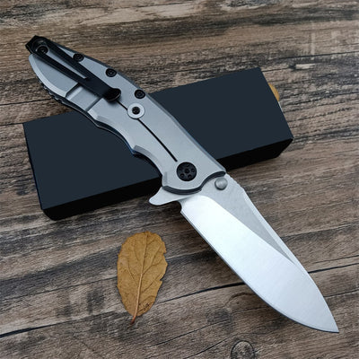 Cuchillo Plegable de Fibra de Carbono - Hoja Afilada y Resistente para Camping y Frutas - Image 4
