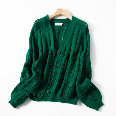 Cardigan V-Neck Multicolor en Mohair para Primavera y Verano - Image 13