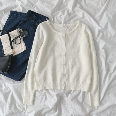 Cardigan Básico de Punto para Mujer - Estilo Relajado Primavera - Image 2