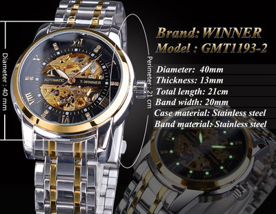 Reloj Mecánico Impermeable con Diseño Calado para Hombre - Image 14