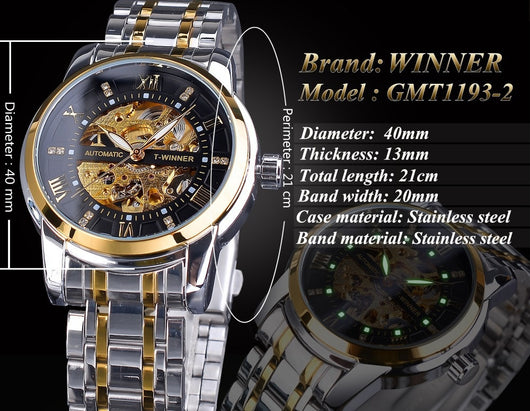 Reloj Mecánico Impermeable con Diseño Calado para Hombre - Image 14