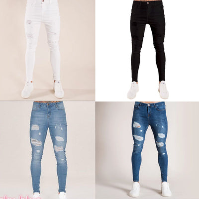 Jeans Rotos Ajustados de Cintura Alta Estilo Europeo - Image 9