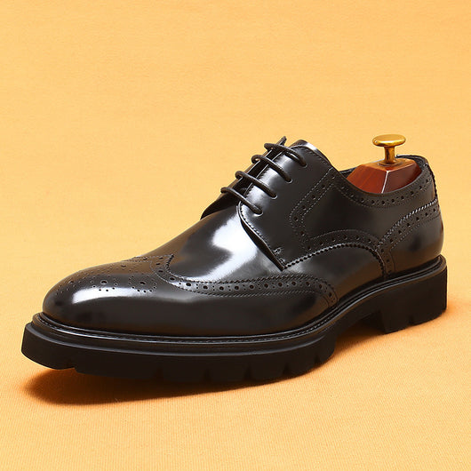 Zapatos de Cuero Grabado Estilo Business Casual Británico - Image 6