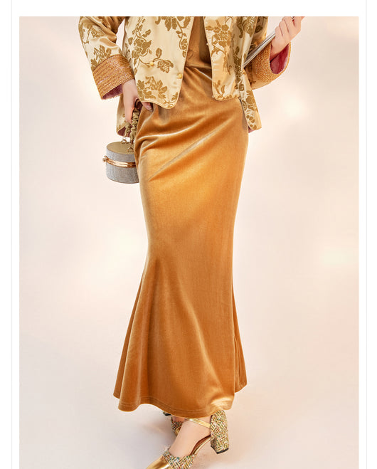 Falda Larga Estilo Nacional Otoño - Diseño Elegante y Moderno - Image 12