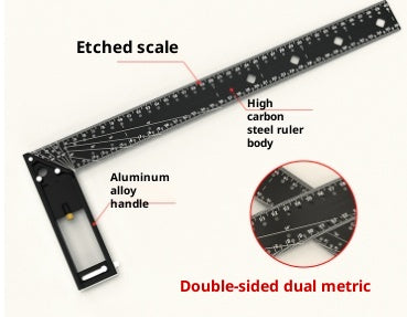Escuadra de Aluminio Reforzado con Múltiples Ángulos para Carpintería Profesional - Image 8