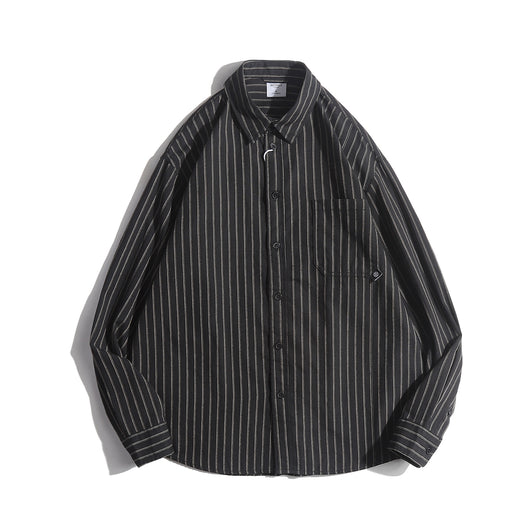 Camisa Universitaria Retro Otoño Manga Larga Oversized - Image 14