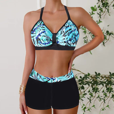 Bikini Reductor Estampado con Halter Ajustable para Mujer - Image 14
