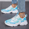 Tenis Casuales Floreados Talla Grande con Cordones