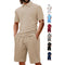 Camisa Casual de Manga Corta con Solapa para Hombre - Conjunto Versátil de Verano