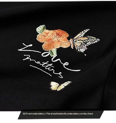 Camiseta Cuello Redondo Hombre con Bordado de Mariposas - Image 9