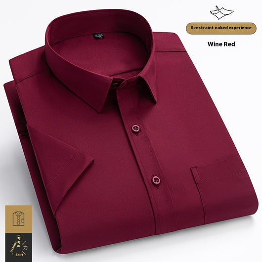 Camisa Manga Corta Elástica Ice Silk para Hombre - Image 11