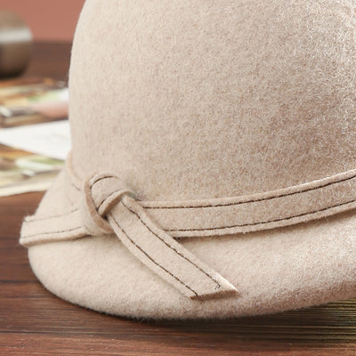 Sombrero de Fieltro Pura Lana con Lazo Elegante Estilo Británico - Image 12