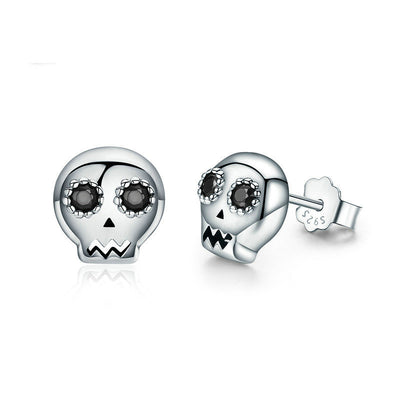 Aretes de Plata Esterlina con Circón Negro Incrustado - Image 9
