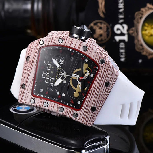 Reloj de Hombre Cuarzo con Banda de Silicona y Esfera Hueca - Image 4