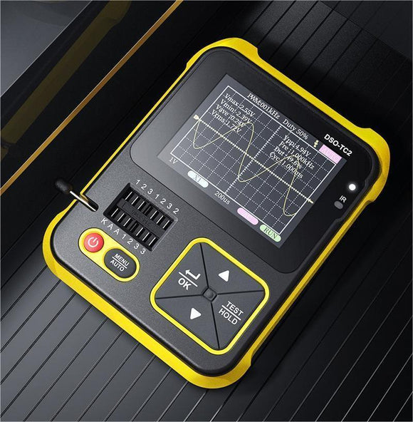 Osciloscopio Digital Portátil con Probador de Transistores