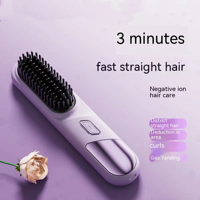 Peine Iónico Inalámbrico 2 en 1 para Cuidado del Cabello