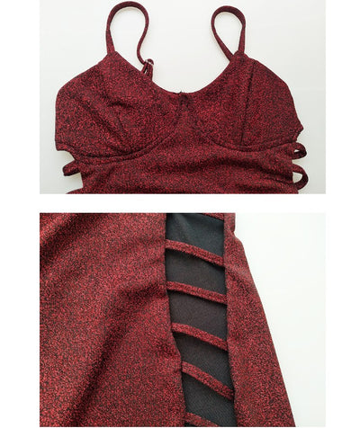 Vestido de Seda Dorado con Escote en V y Tiras Ajustables - Image 12