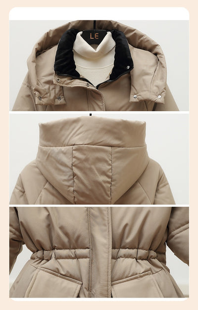 Abrigo Largo Acolchado de Algodón para Mujer Talla Grande - Image 12