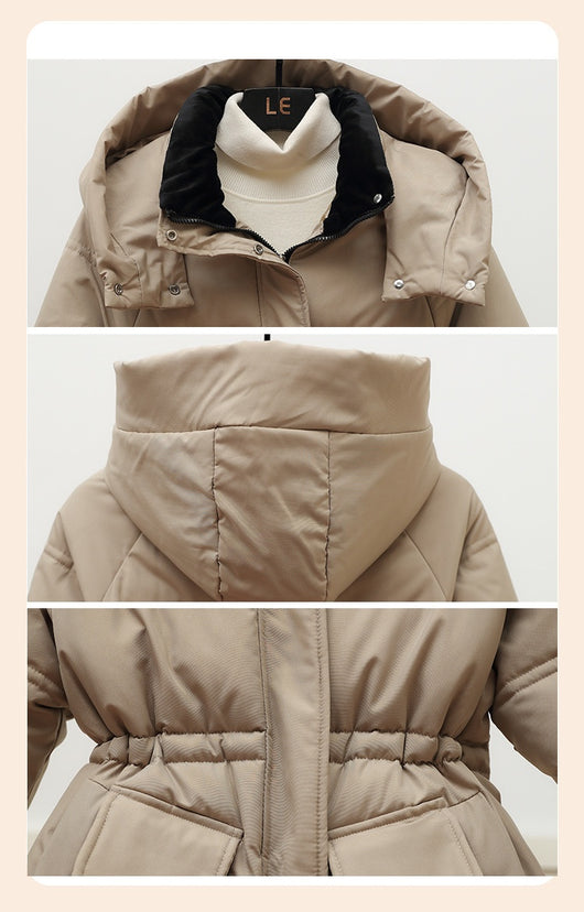 Abrigo Largo Acolchado de Algodón para Mujer Talla Grande - Image 12