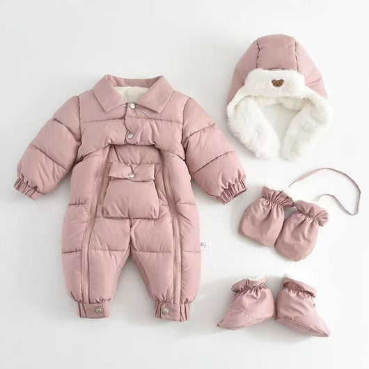 Mameluco Acolchado de Algodón para Bebé - Traje Grueso para Gatear - Image 19