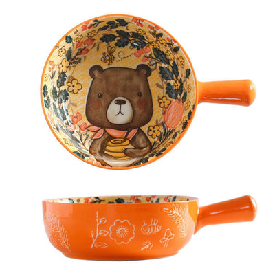 Tazón de Fideos de Cerámica con Diseño Infantil y Asa Ergonómica - Image 7