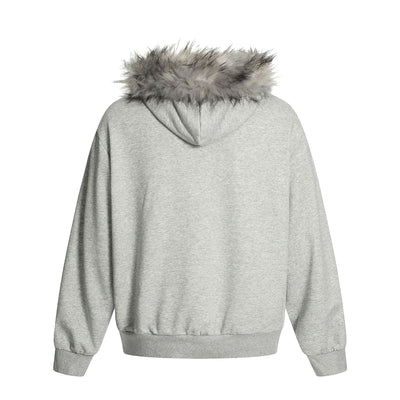 Suéter Cardigan con Cuello de Piel y Cierre de Cremallera - Image 25