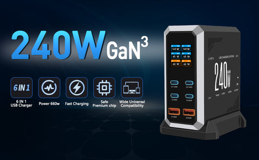Cargador USB Múltiple 240W con Pantalla Inteligente - Image 17