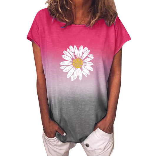 Playera Estampado Degradado Arcoíris Manga Corta - Image 7