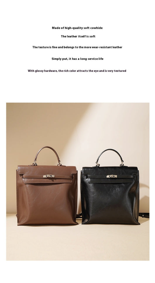 Bolso de Cuero Premium Doble Asa Grande con Capacidad Máxima - Image 13