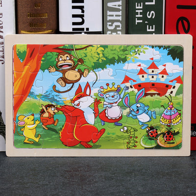 Set de 80 Juguetes Educativos de Madera con Puzzles de Animales - Image 27