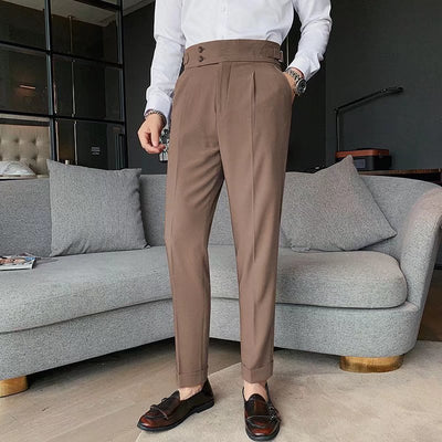 Pantalones Cropped Casuales de Corte Recto para Hombre - Image 3