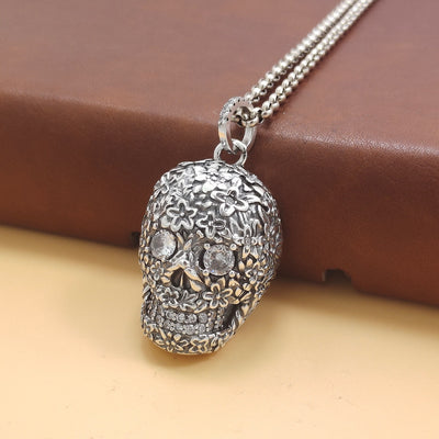 Dije Calavera de Plata Esterlina 925 con Circón Blanco - Image 9