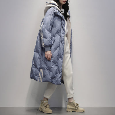 Abrigo de Plumas de Pato Blanco Estilo Occidental para Mujer Invierno - Image 6