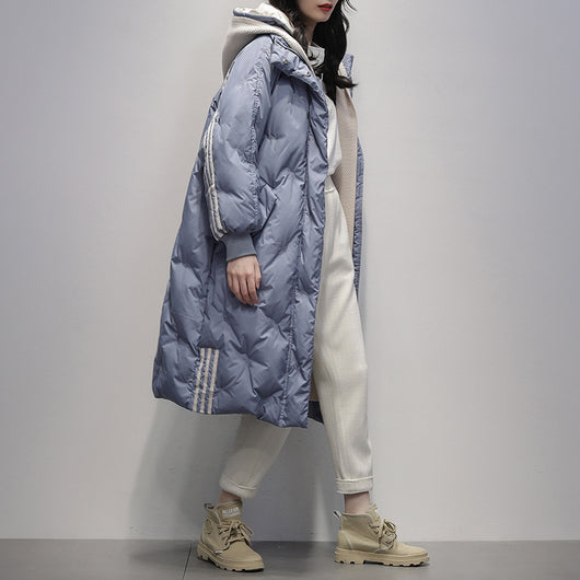 Abrigo de Plumas de Pato Blanco Estilo Occidental para Mujer Invierno - Image 6